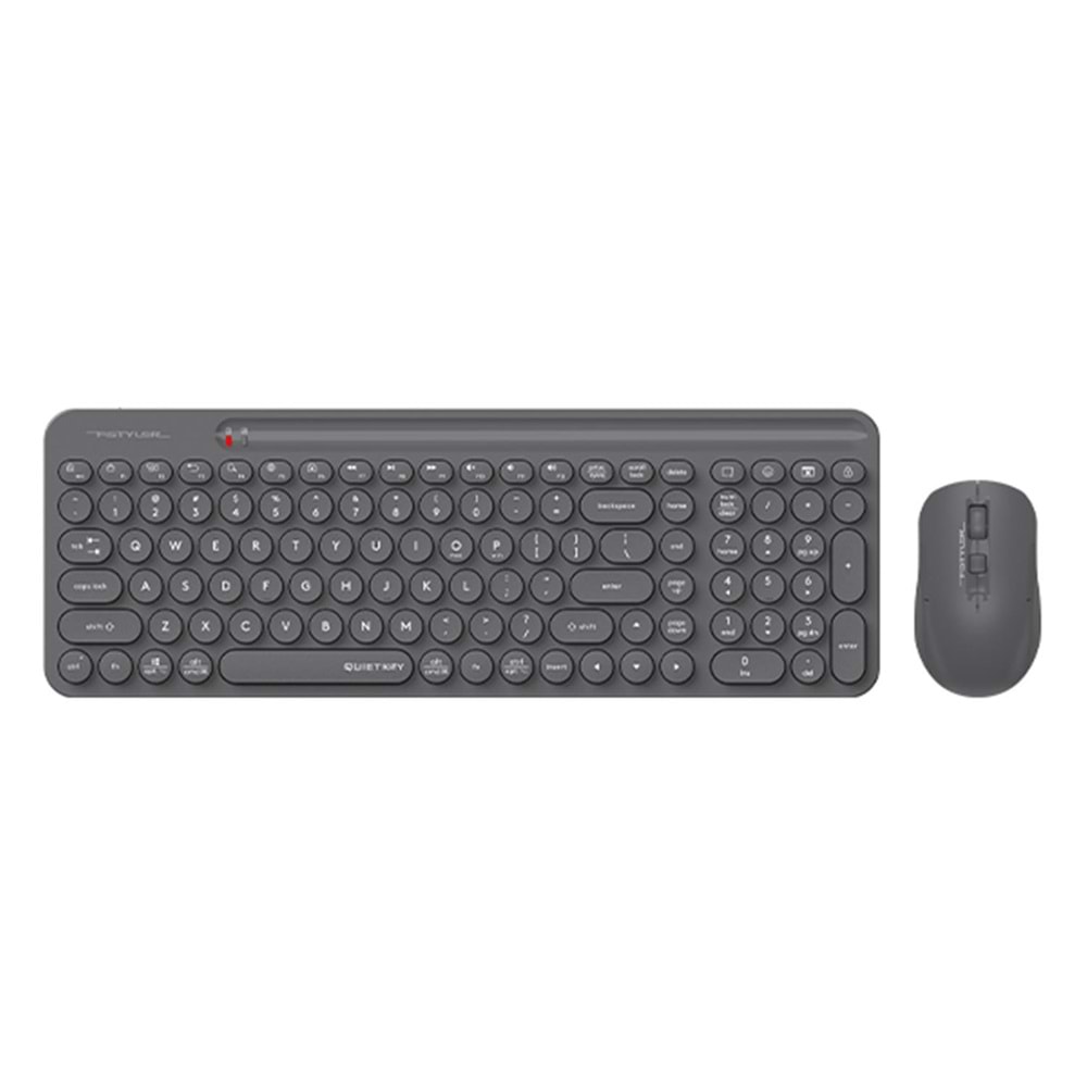 A4 Tech FG3300 Air2 2.4G Gri Q Klavye Fn-Mm Klv+Optik Mouse Sessiz Kablosuz Set