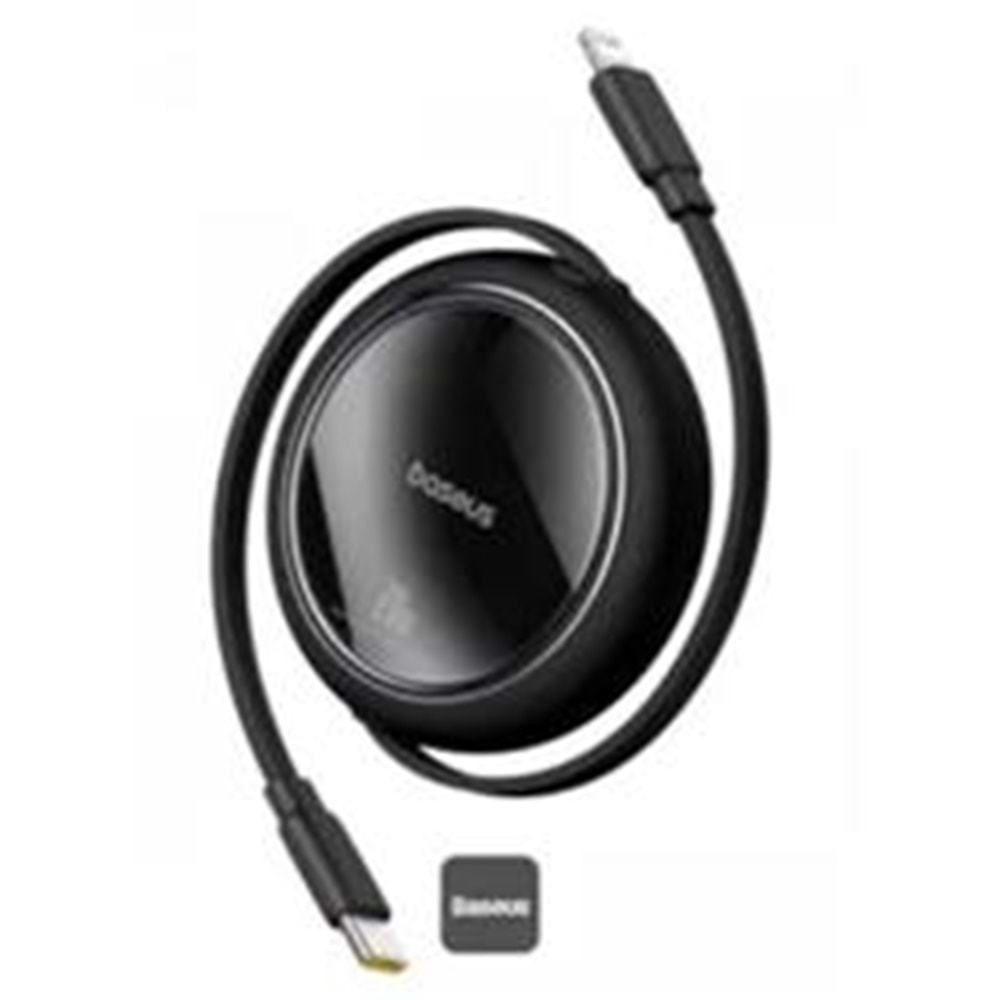 Baseus P10364501111-00 Free2Pull Makaralı Şarj Kablosu USB-C-Lightning 20W 1m