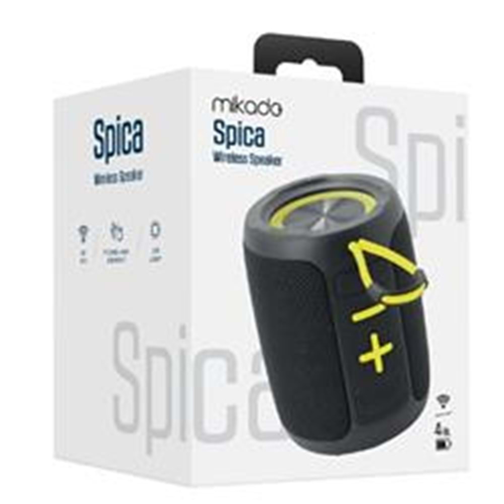 Mikado MD-60BT Spica Siyah 13W 1800mAh BT-TF-USB-ECO Led Işıklı Speaker
