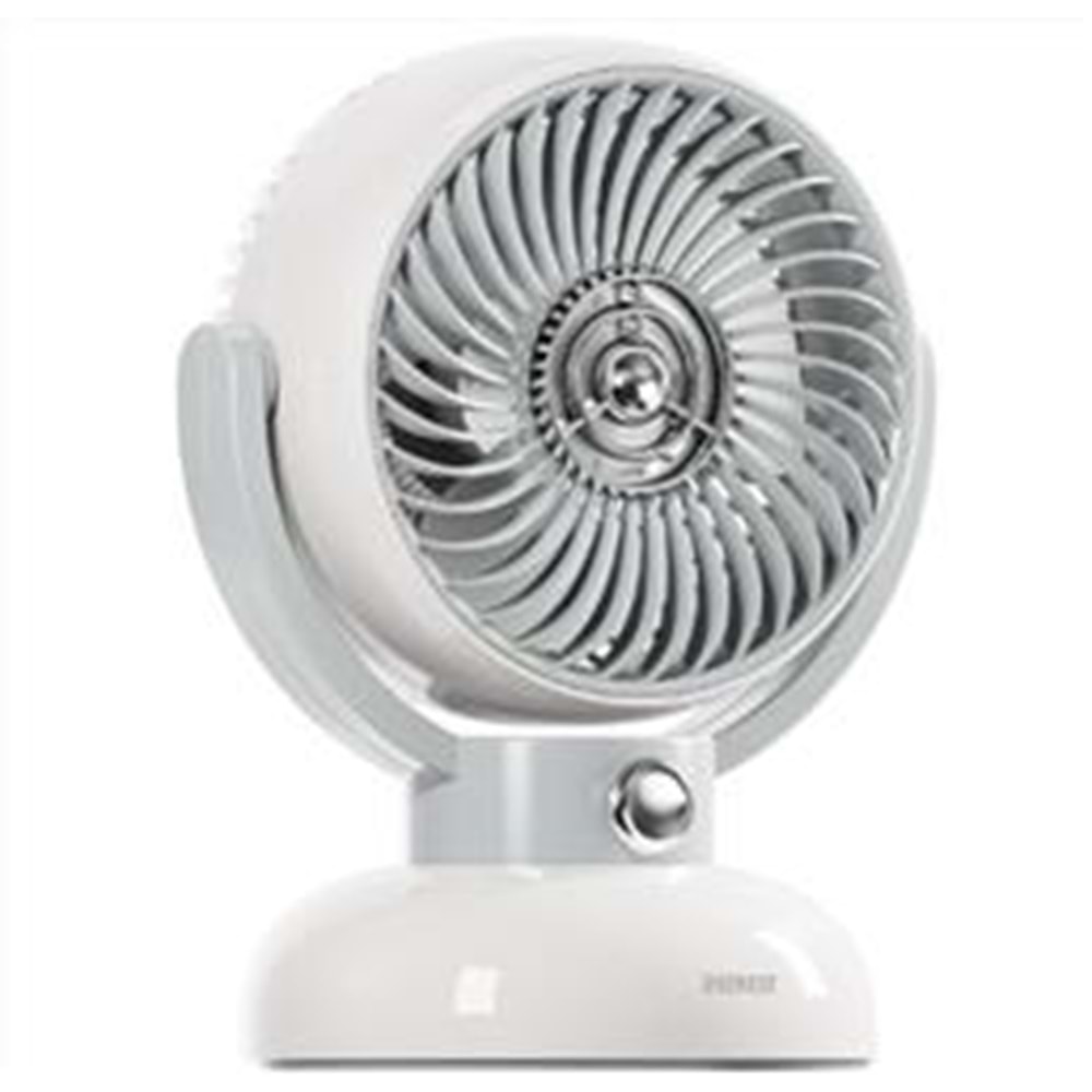 Everest EFN12 Krem 1200mAh 3 Hız Kademe Led Işıklı Retro Masaüstü Usb Fan