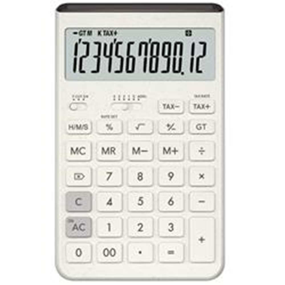 Casio JT-200T-WE 12 Hane Beyaz Masa Üstü Hesap Makinesi