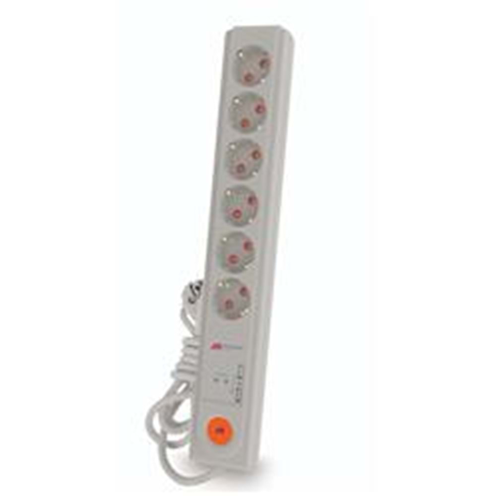 Mutlusan Rı-Tech 6lı 1,5mt Şok Koruma USB+TYP-C ANAHT. Topraklı Grup Priz (Ç.K.)(3X1.5 1.5 MT)