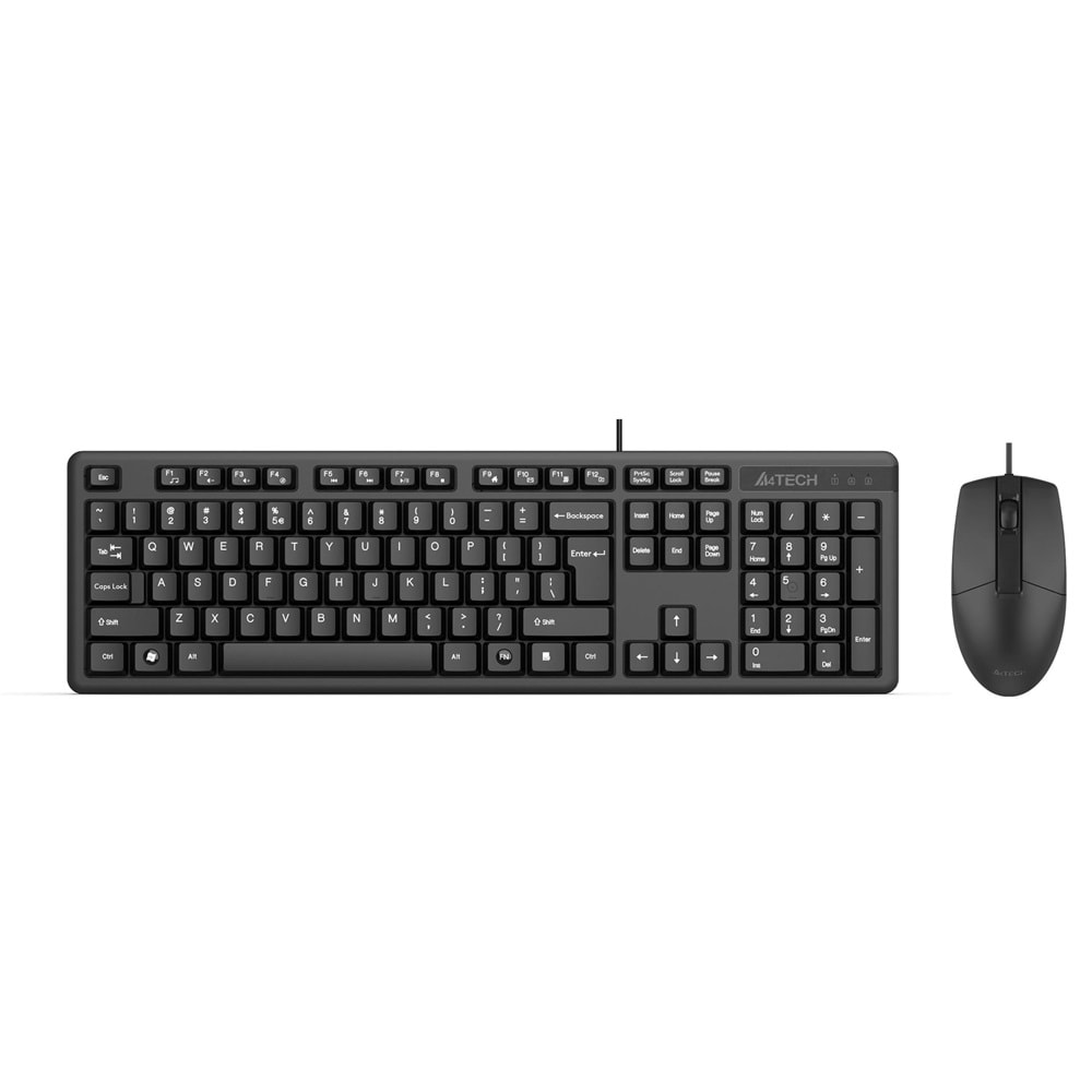 A4 Tech KR-3330S Silent Q Usb Fn-Multimedya Klavye + Optik Mouse Set Sessiz