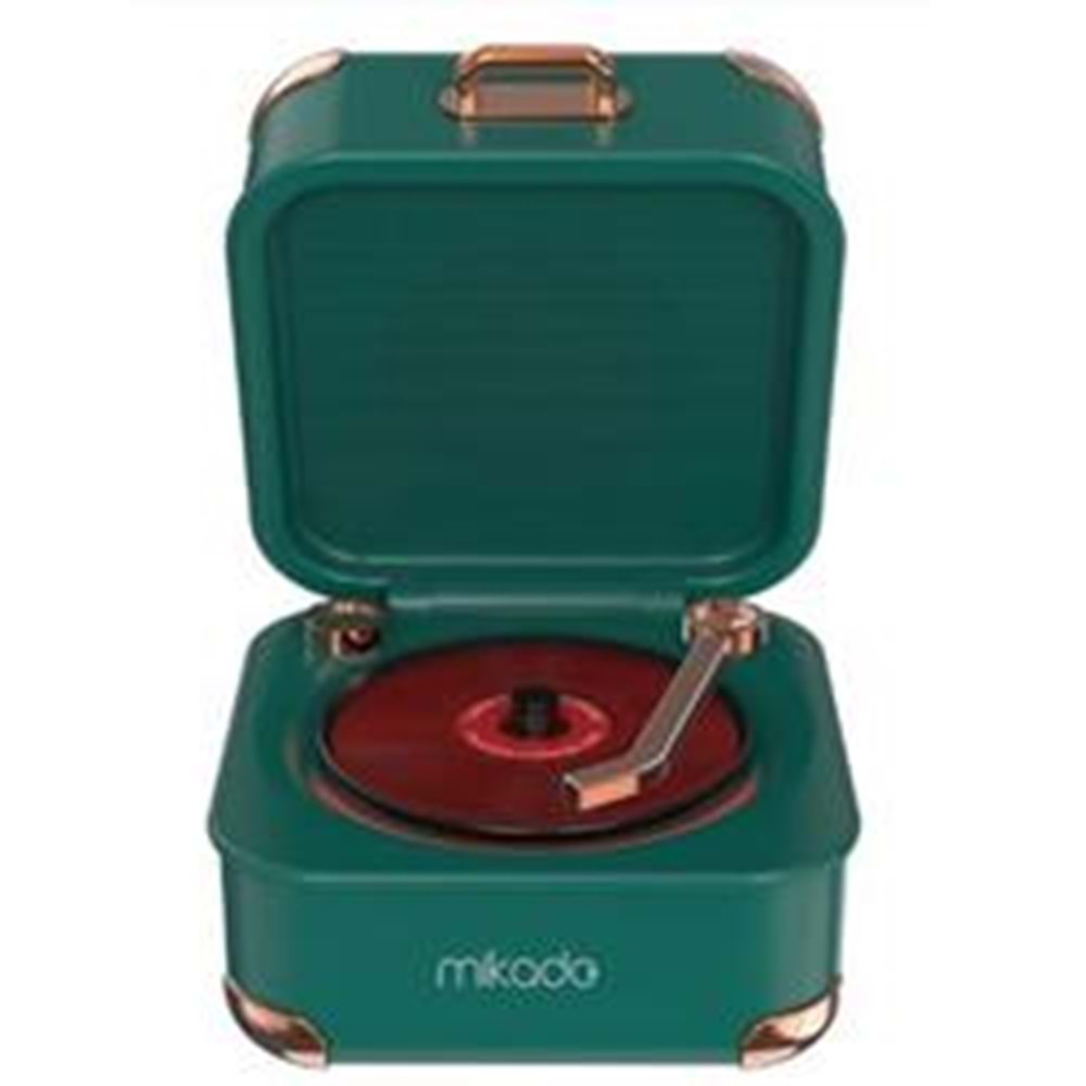 Mikado MD-62BT 5W 1200mAh Yeşil TF Kart + Bluetooth Destekli Klasik Retro Müzik Kutusu