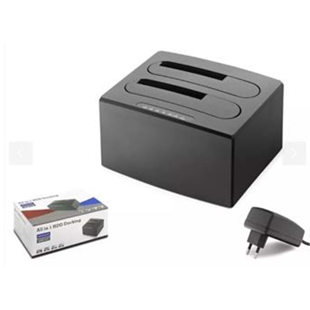 Hadron Hdx1791 All in One HDD Docking USB 3.0 SATA 2.5 & 3.5 HDD SSD Destekli 12V Adaptör Siya