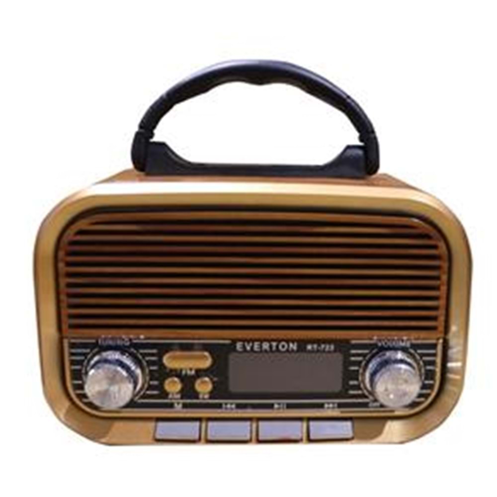 Everton RT-723 Dijital Göstergeli Şarjlı Nostaljik Radyo (AM-FM-SW Wıth BT-USB-TF )