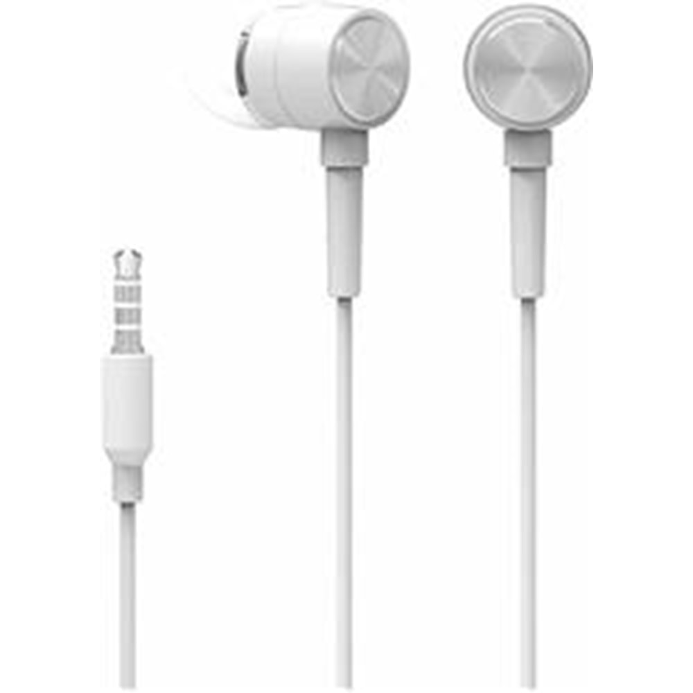 Hp DHH-1111-WT Kablolu Kulakiçi 3.5mm Jack Mikrofonlu Beyaz Kulaklık