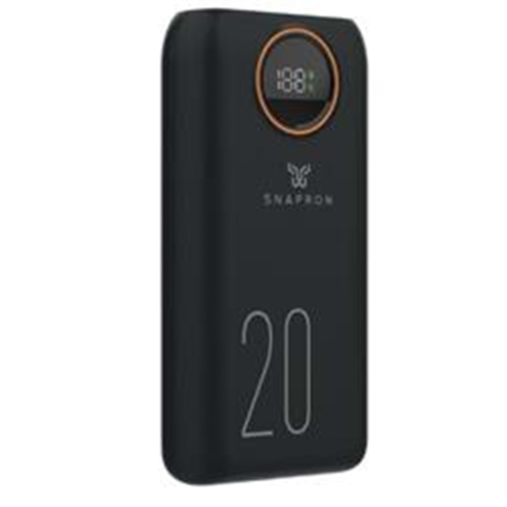 Snapron SNP-3013 20.000 Mah LCD Ekran Dahili Kablolu 22.5w Hızlı Şarj Powerbank