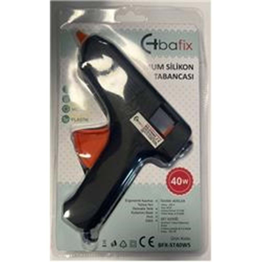 Bafix Mum Silikon Tabancası Siyah 40W
