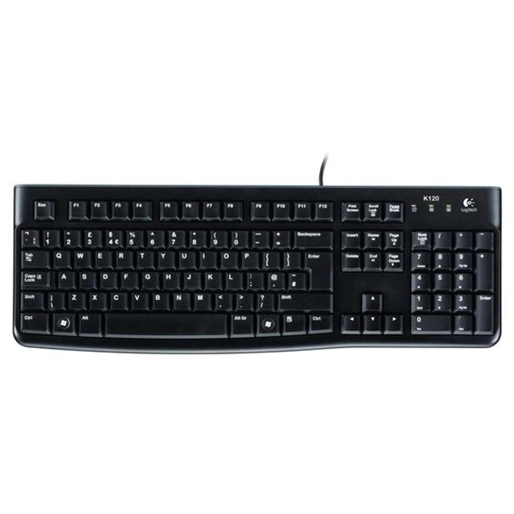 Logitech 920-002508 K120 İngilizce Usb Kablolu Siyah Klavye