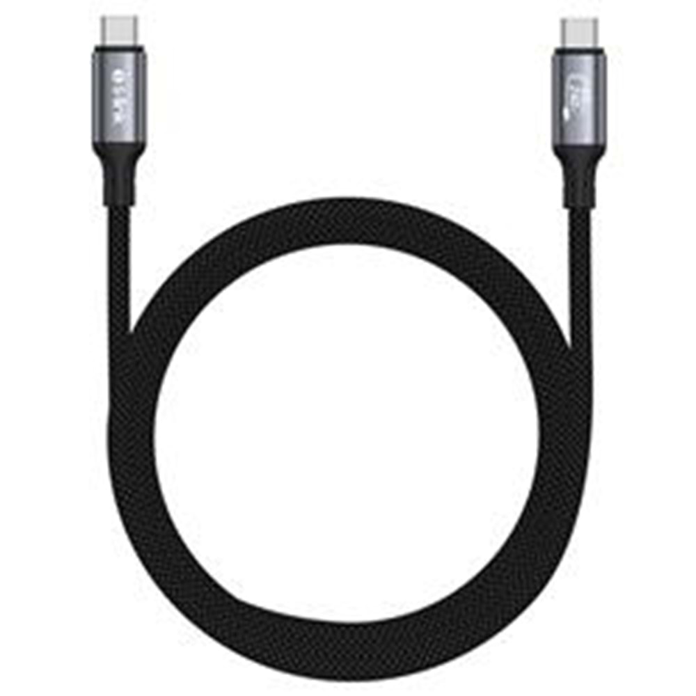 S-link Armor DCC-01 240W 1.2m Type-C to Type-C Örgülü Metal 8K 60HZ Siyah Data ve Hızlı Şarj Kablosu