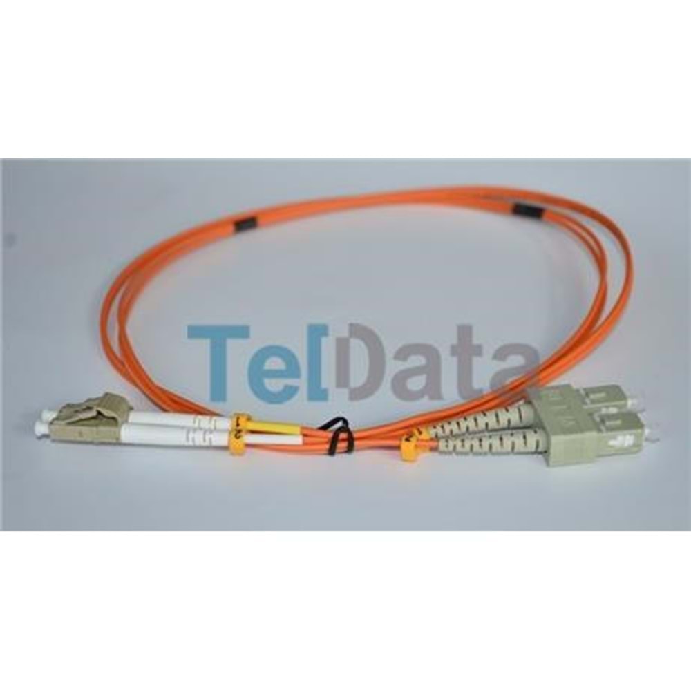 TELDATA TLD-SCLCOM23 SC-UPC-LC-UPC MM DX OM2 3 METRE FIBER OPTIK PATCHCORD