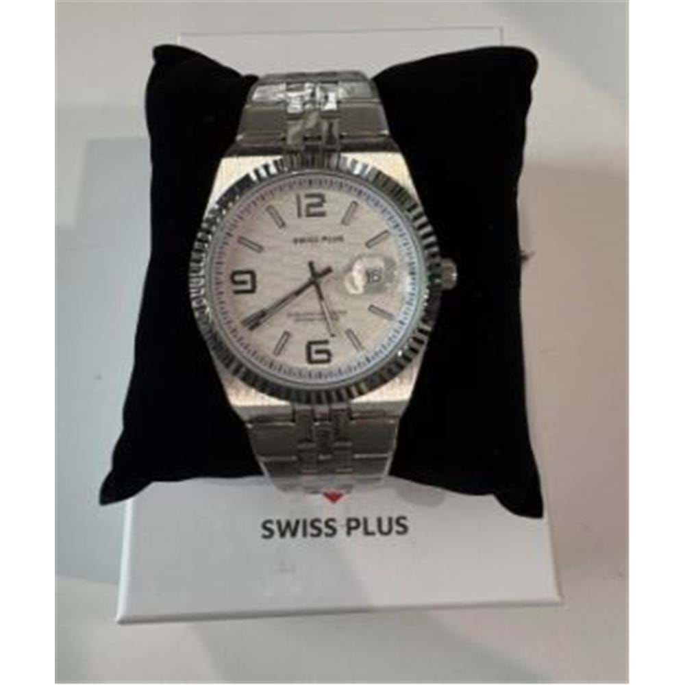 Swiss Plus Man Watch Premium Seri Model-4 ST3442AGS White-Silver