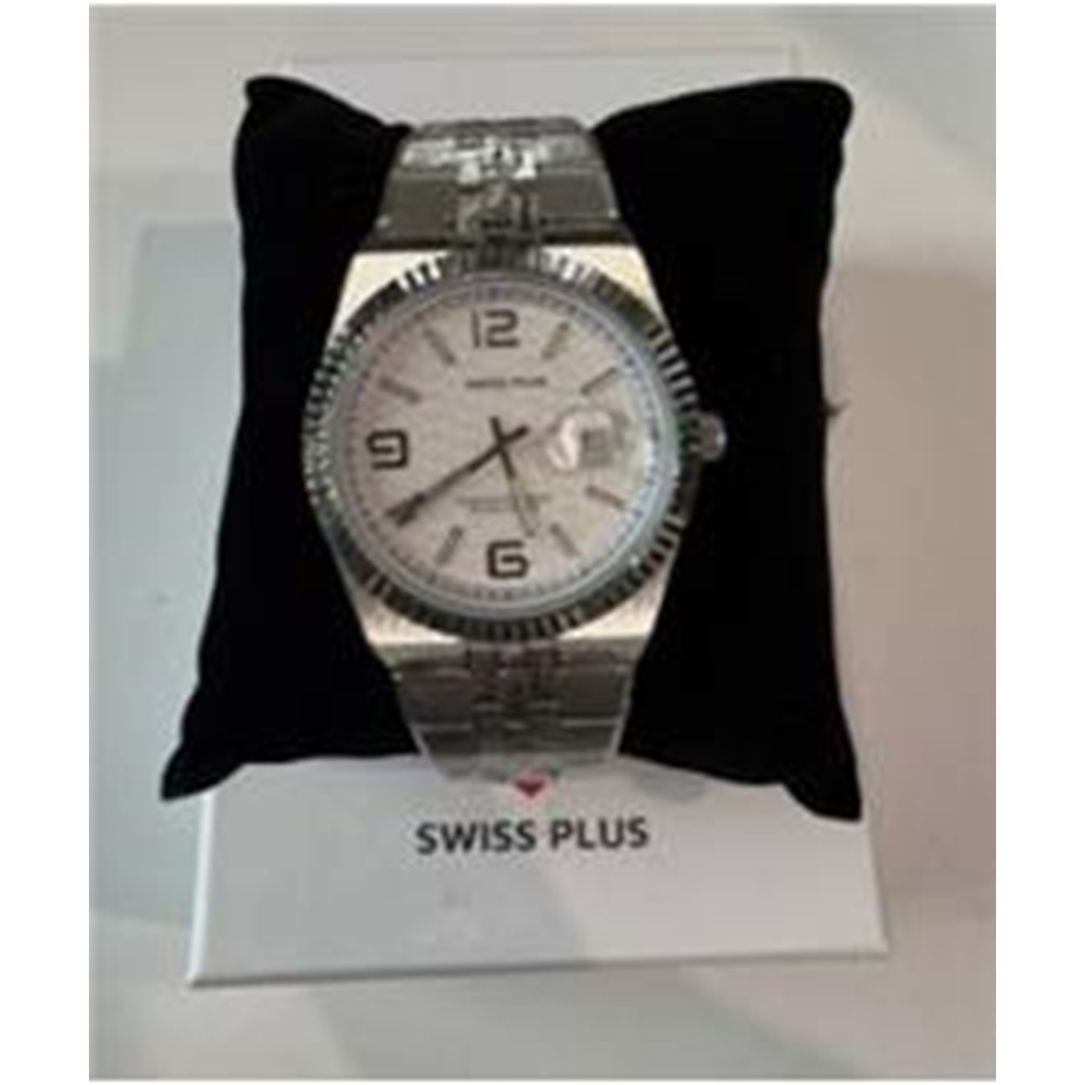 Swiss Plus Man Watch Premium Seri Model-4 ST3442AGS White-Silver
