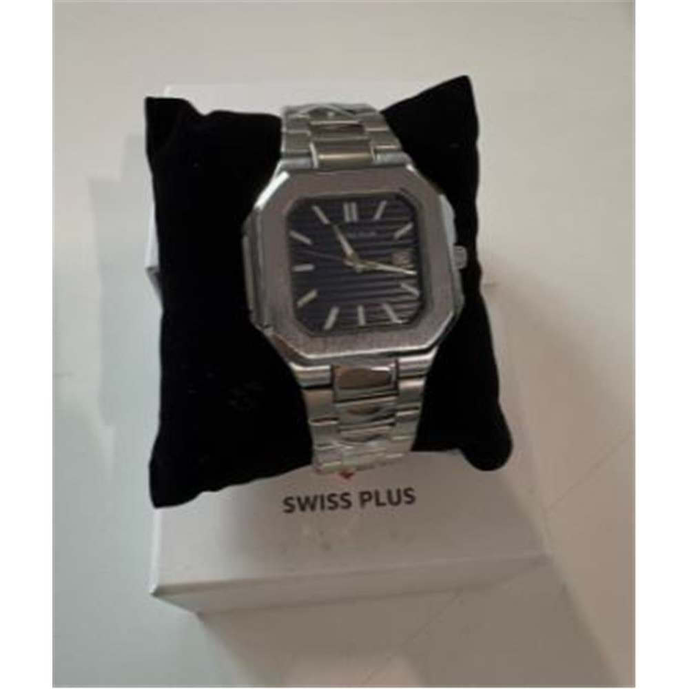 Swiss Plus Man Watch Premium Seri Model-5 RS23146 Blue-Silver