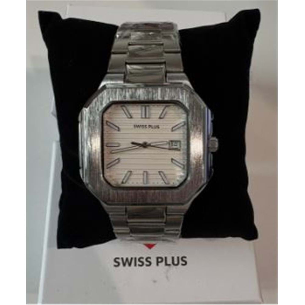 Swiss Plus Man Watch Premium Seri Model-8 RS23146 White-Silver