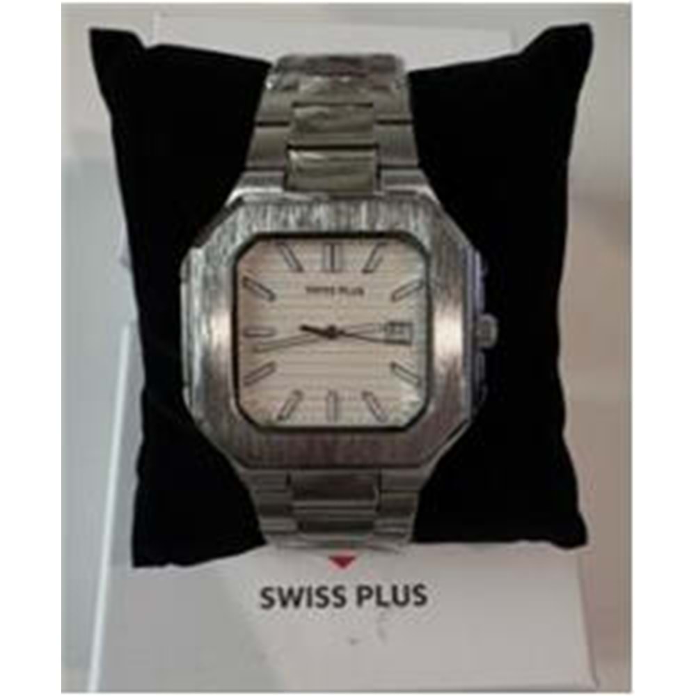 Swiss Plus Man Watch Premium Seri Model-8 RS23146 White-Silver