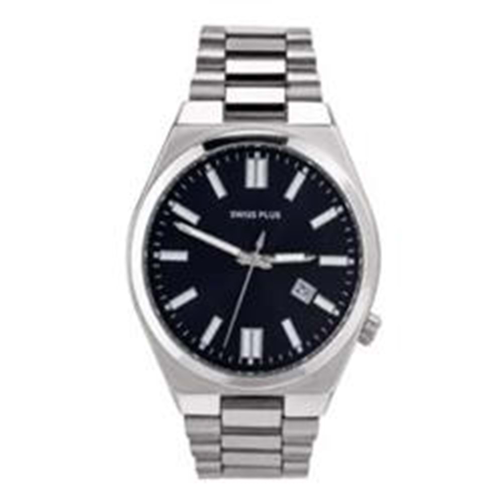 Swiss Plus Man Watch Basic Seri Model-1 ST3533AGS Black-Silver