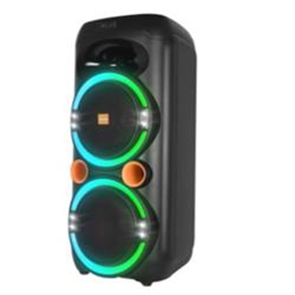 Mikado MD-79KP 30W Işıklı Siyah 1 UHF UV Mikrofonlu USB-BT-TF-TWS-AUX Type-C Şarjlı Hoparlör
