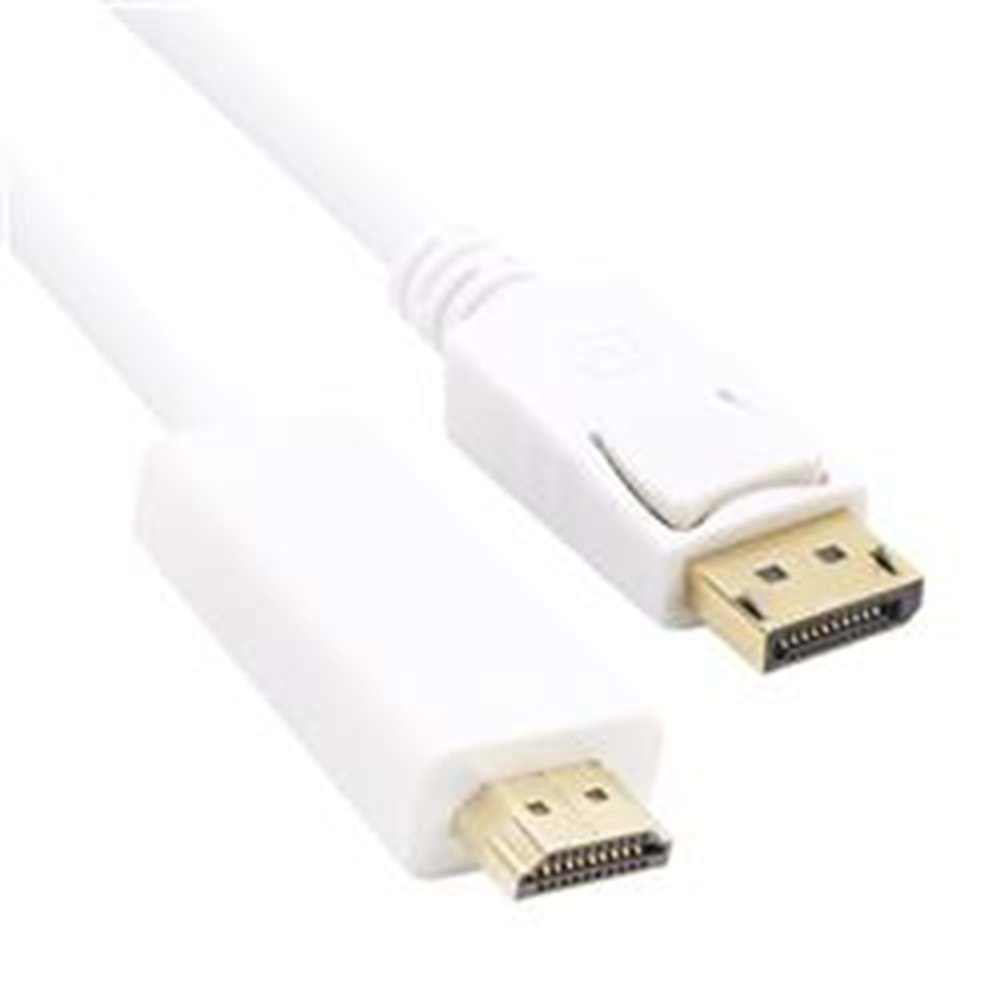 Vcom CG605L-5.0 Beyaz 5.0MT Display Port Erkek To Hdmi Erkek Kablo
