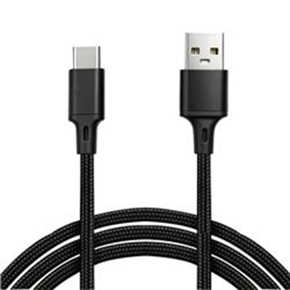 Vcom CU252 Type-C to USB 3m 15W (5V-3A) Örgülü Şarj Kablosu