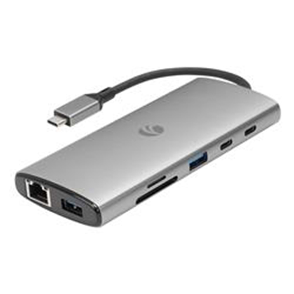 Vcom CUE68 Type-C To 2-HDMI(4K@60Hz)+G LAN+2-USB 3.0+2-Type-C(10Gb)+SD TF+PD3.0 100W Çoklayıcı