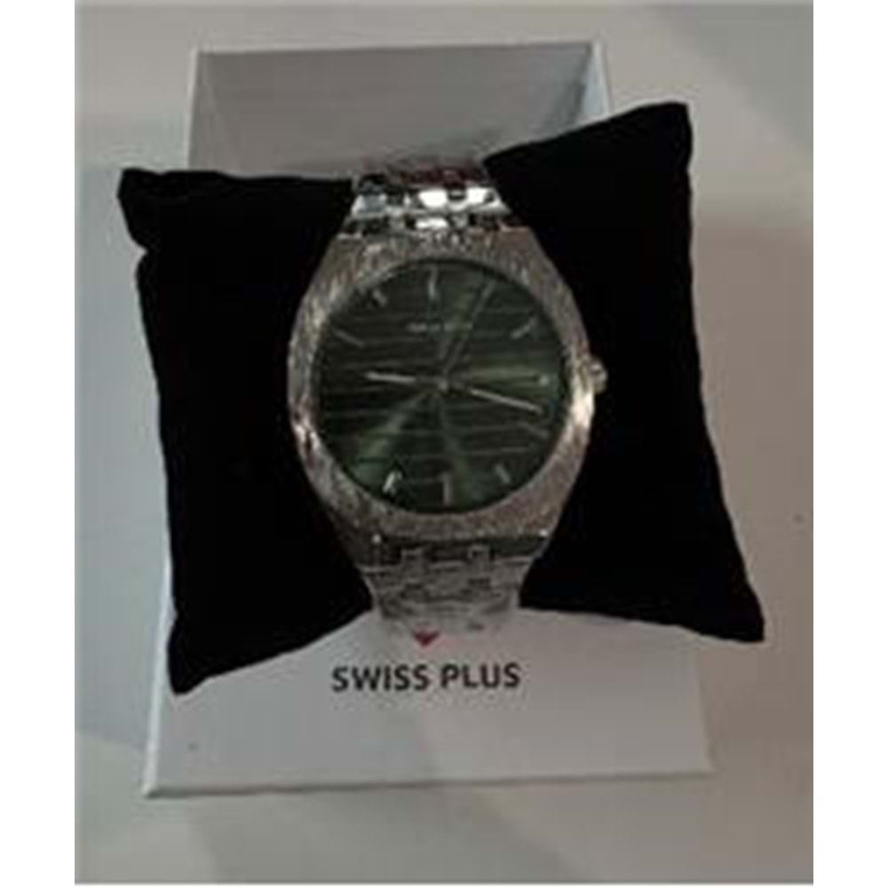 Swiss Plus Man Watch Basic Seri Model-5 ST2302AGP Green-Silver