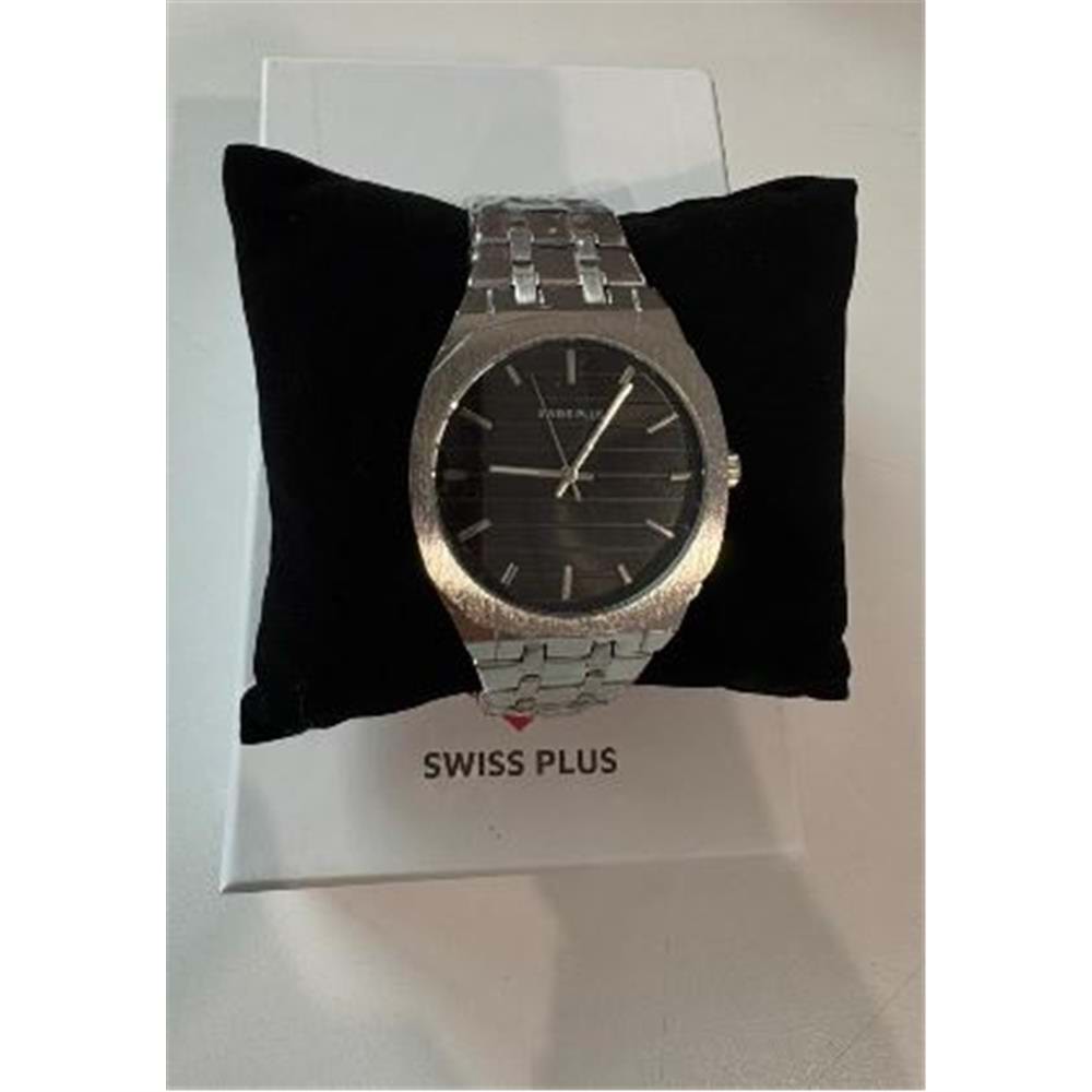Swiss Plus Man Watch Basic Seri Model-6 ST2302AGP Black-Silver