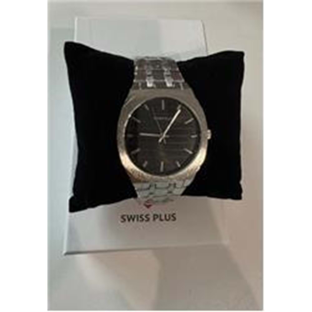 Swiss Plus Man Watch Basic Seri Model-6 ST2302AGP Black-Silver