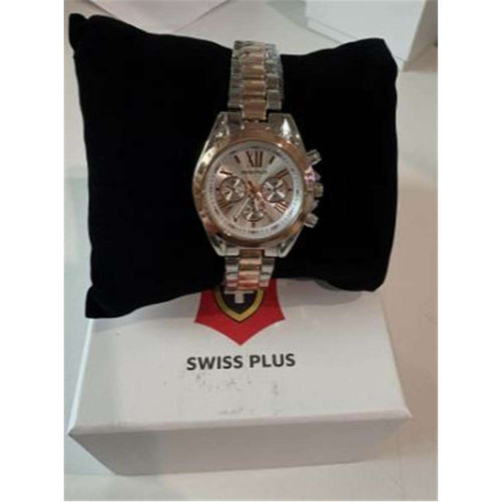 Swiss Plus Woman Watch Model-1 ST0730ABL Rose Gold-Silver