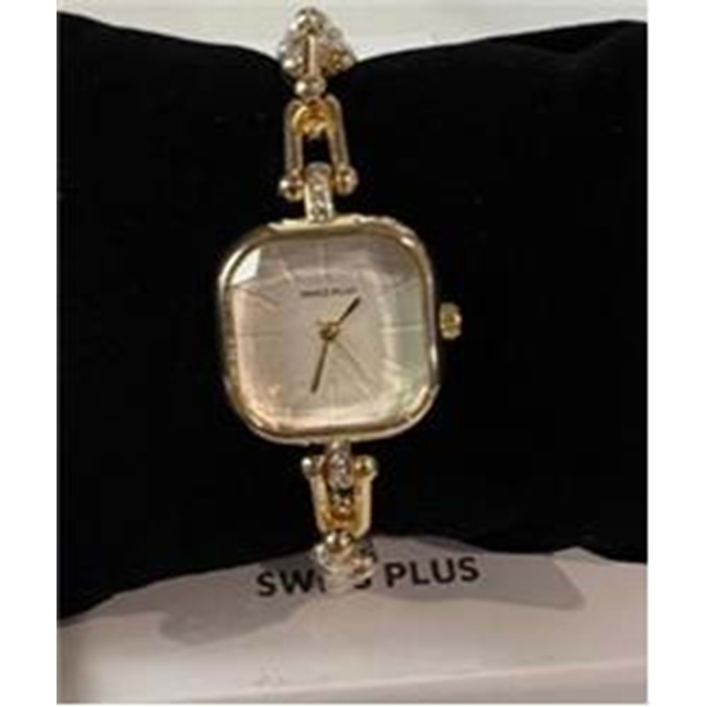 Swiss Plus Woman Watch Model-7 ST0227KBL Gold