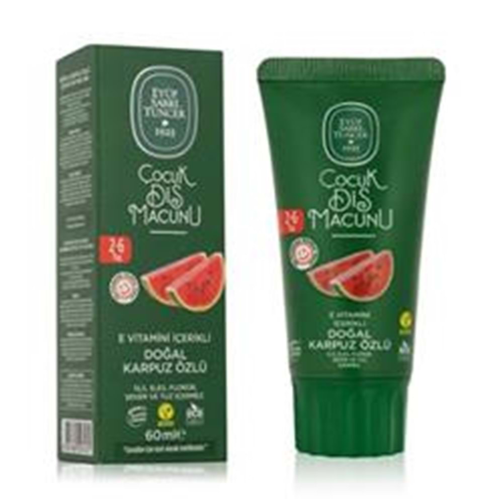 Eyüp Sabri Tuncer Doğal Karpuz Özlü 2-6 Yaş Çocuk Diş Macunu 60 ml