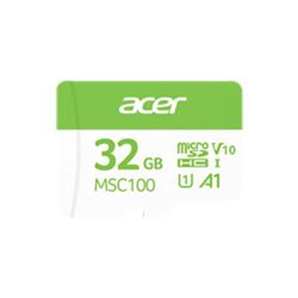 Acer MSC100 32GB microSD U1 V10 A1 Aksiyon Kamera & Güvenlik Kamerası Uyumlu