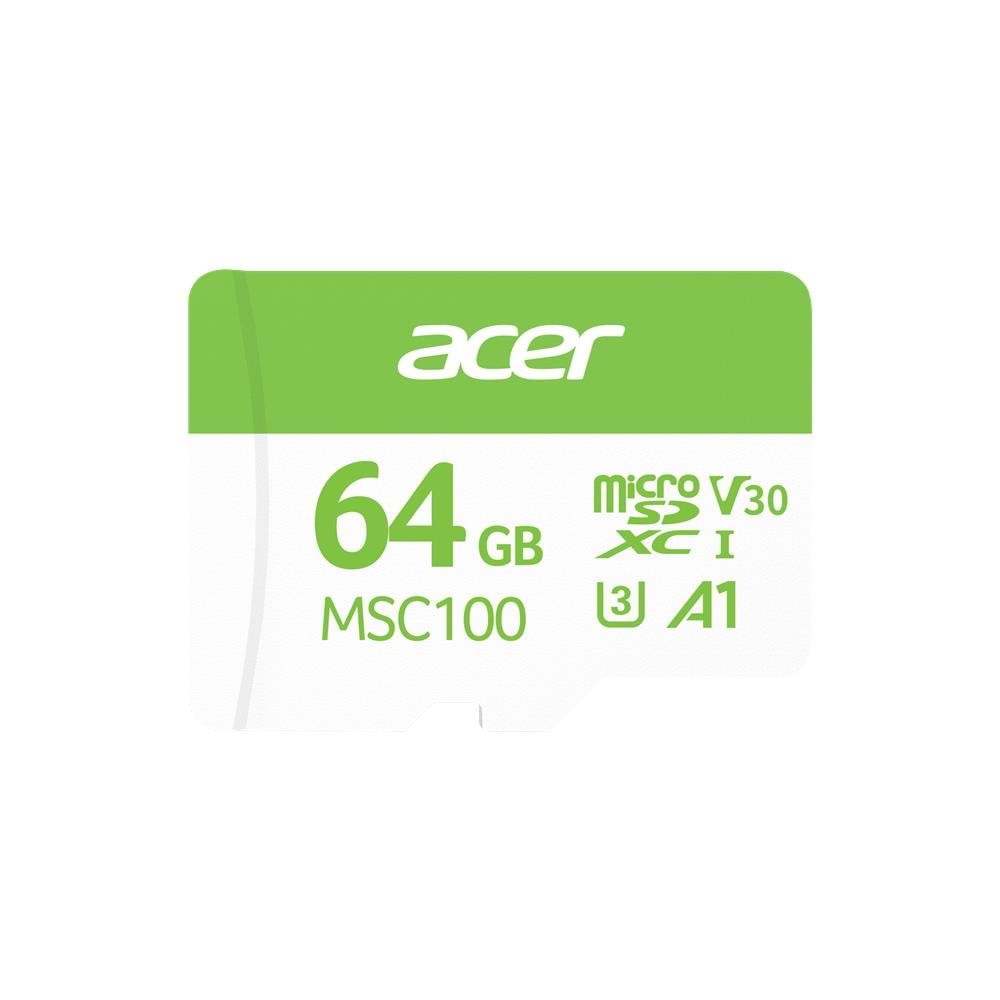 Acer MSC100 64GB microSD U3 V30 A1 Aksiyon Kamera & Güvenlik Kamerası Uyumlu