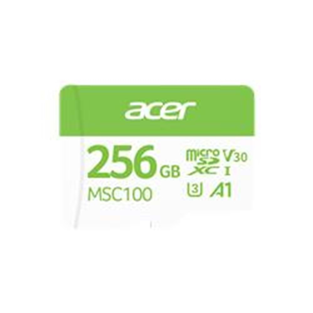 Acer MSC100 256GB microSD U3 V30 A1 Aksiyon Kamera & Güvenlik Kamerası Uyumlu