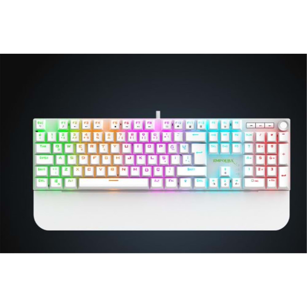 IKG-430T Gaming Klavye Kırmızı mekanik anahtar, rainbow LED aydınlatma 