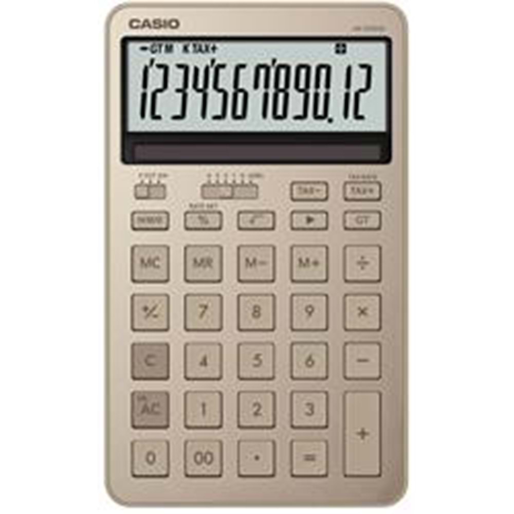 Casio JW-200DQ-GD12 Hane Parlak Altın Masa Üstü Hesap Makinesi
