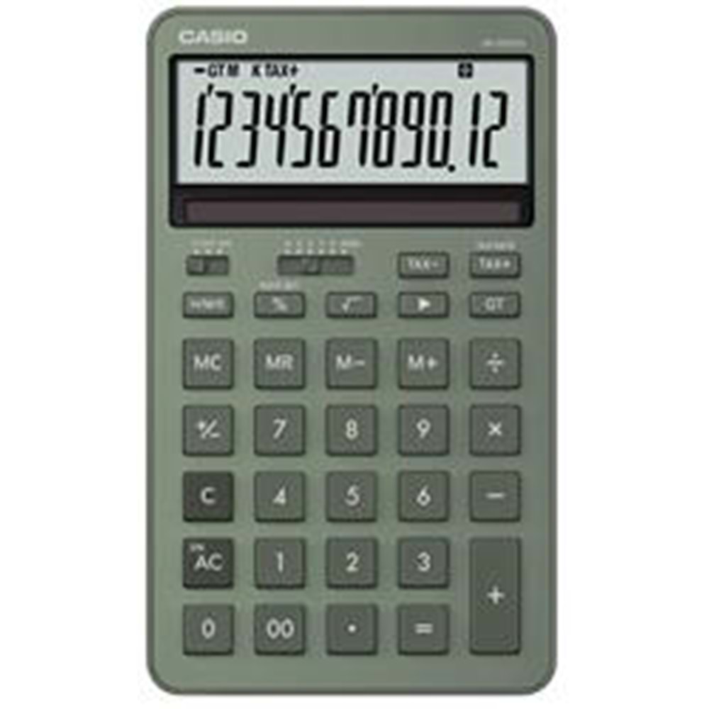 Casio JW-200DQ-GN 12 Hane Puslu Yeşil Masa Üstü Hesap Makinesi
