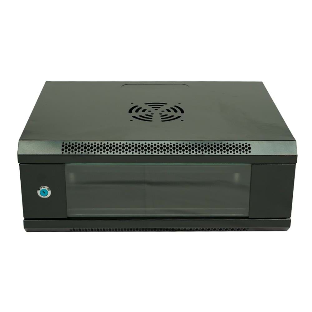 Racksan ML-6404S 4U Duvar Tipi Kabinet (200-530-400) Raf+Fan+Priz