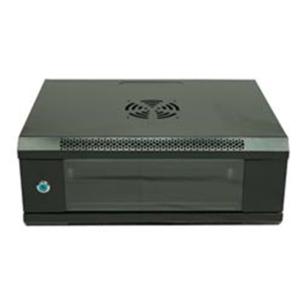 Racksan ML-6404S 4U Duvar Tipi Kabinet (200-530-400) Raf+Fan+Priz