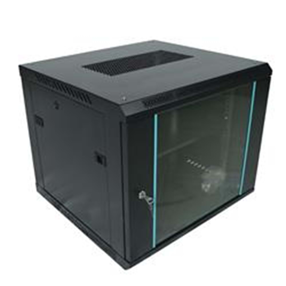 Racksan MT-6609S 9U Duvar Tipi Kabinet (500-600-600) Raf+Fan+Priz