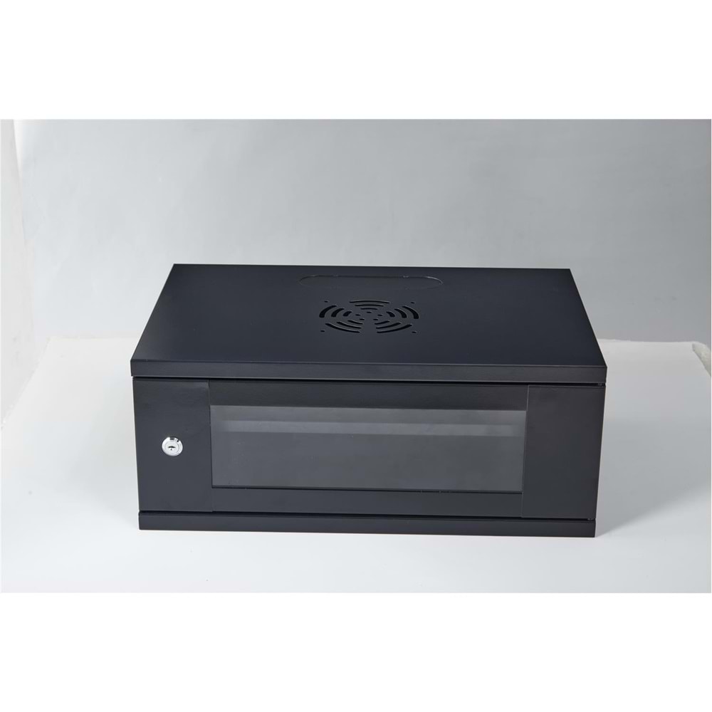 Racksan SE-6407S 7U Duvar Tipi Kabinet (350-530-400) Raf+Fan+Priz