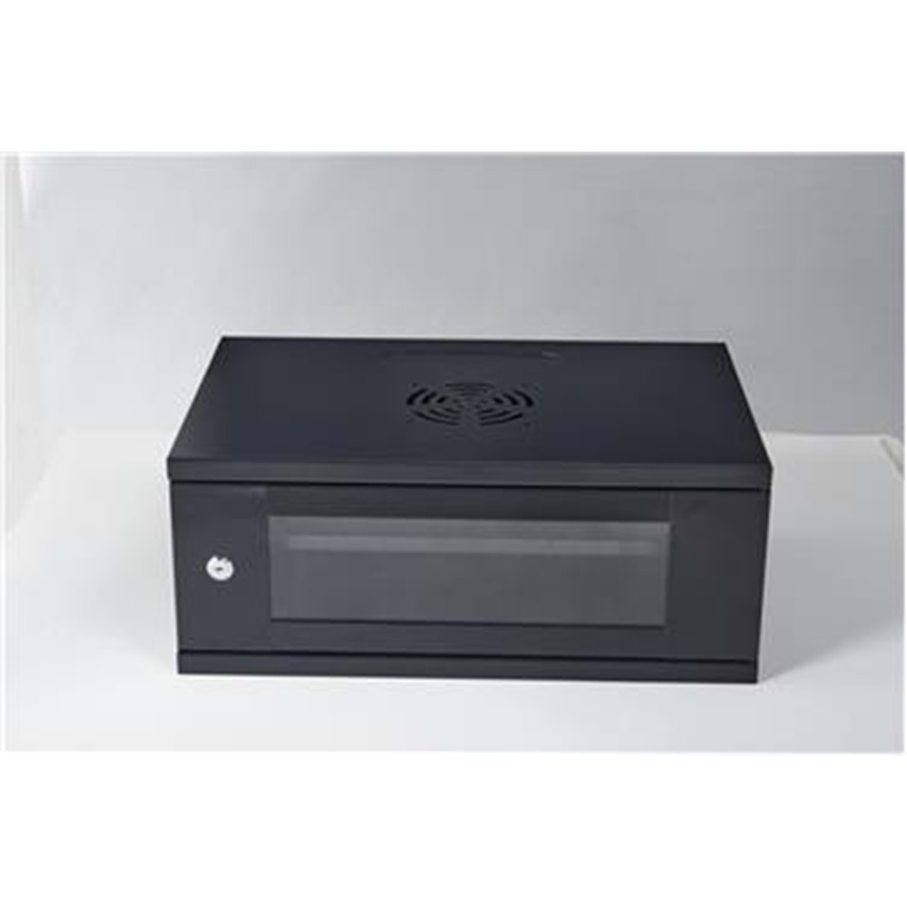 Racksan SE-6407S 7U Duvar Tipi Kabinet (350-530-400) Raf+Fan+Priz