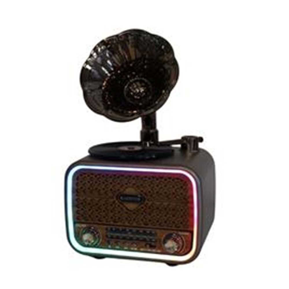 Everton Rt-709 Gramafonlu Bluetooth Fm-Usb-Tf-Aux Şarjlı Nostaljik Radyo