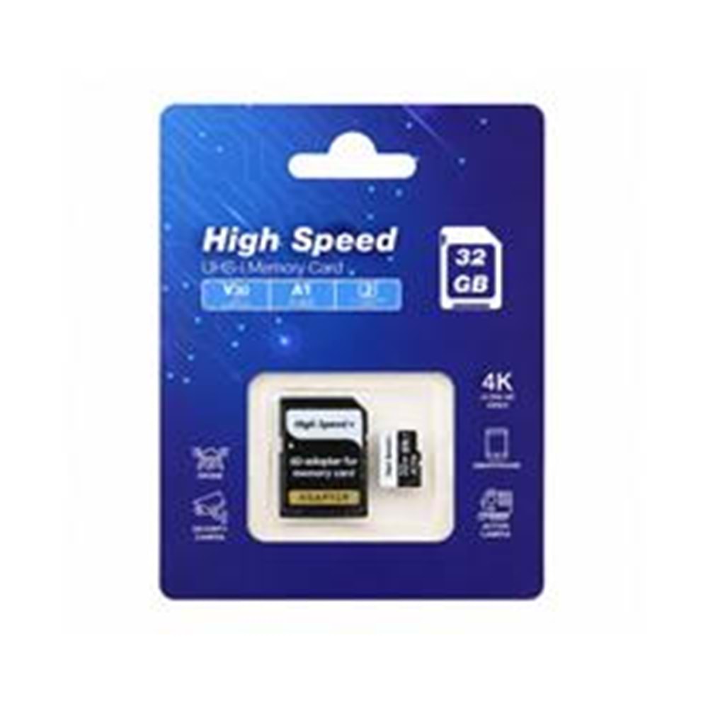 ELBA High Speed 32GB A1 V30 U3 Micro Hafıza Kartı Class10 