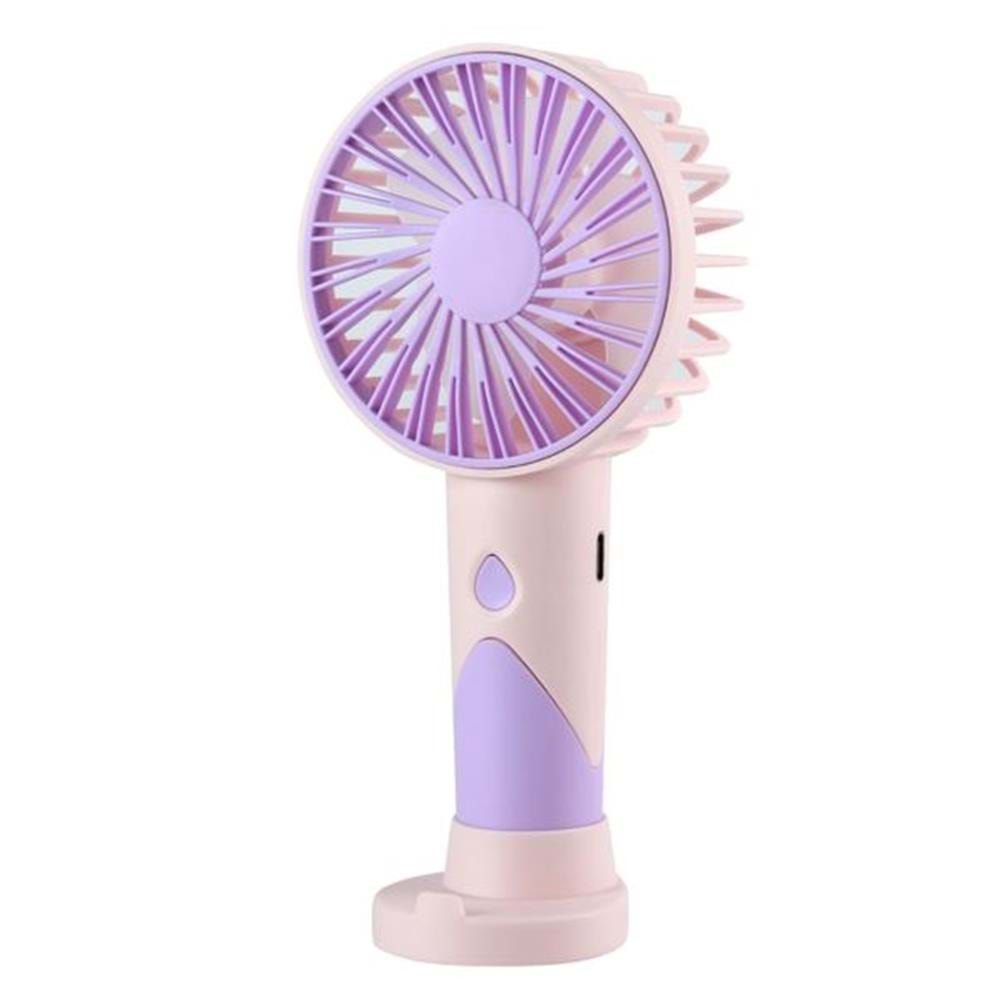 Feny FN-F20 Pembe-Mor Kademeli Ultra Sessiz Şarjlı Taşınabilir 500Mah Mini El Fanı