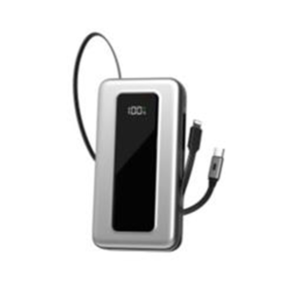 S-link IP-G20M 20000mAh PD65W Makaralı Siyah LCD Taşınabilir Pil Şarj Cihazı Powerbank