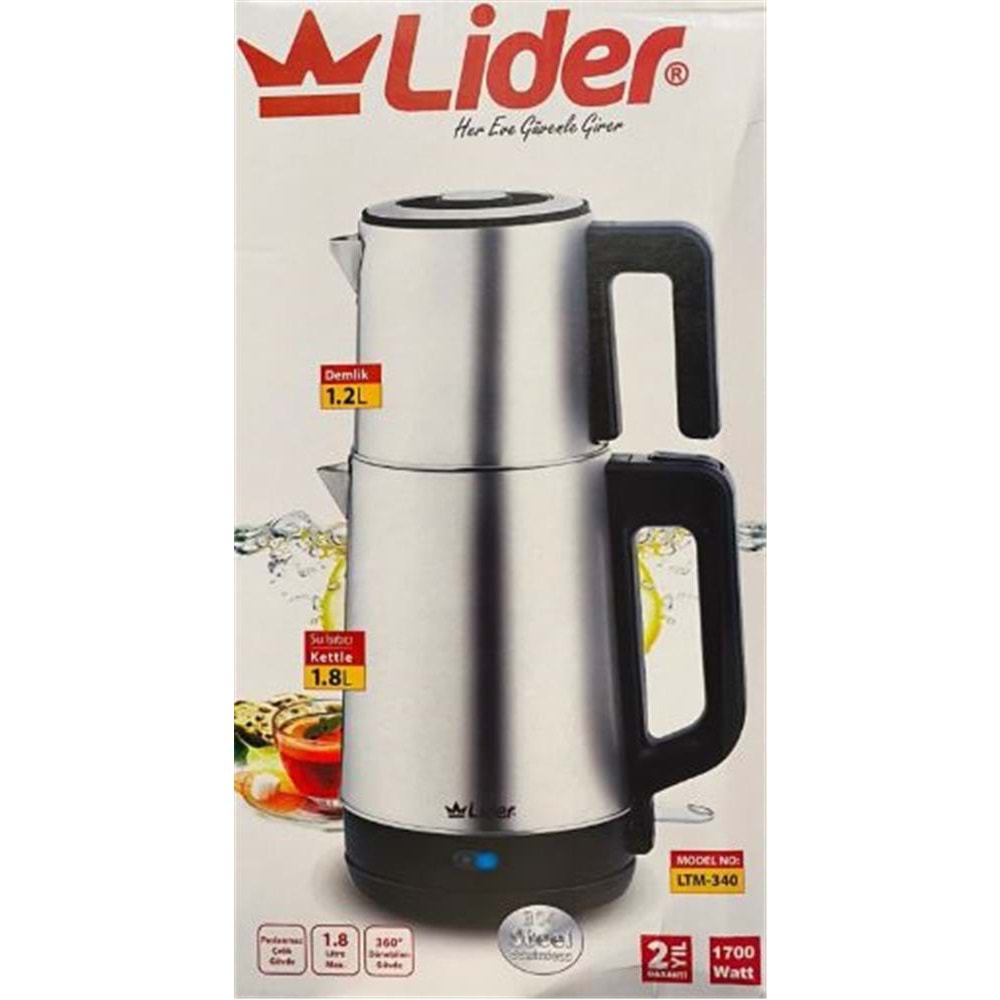 Lider Ltm-340 İkisi Bir Arada Elektrikli Çaycı Ve Kettle