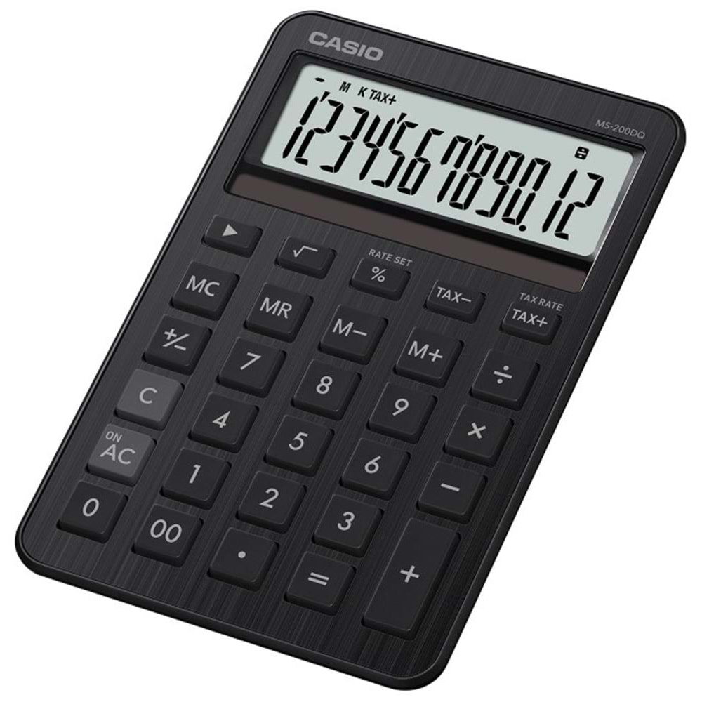 Casio MS-20DQ-BK 12 Hane Beyaz Masa Üstü Hesap Makinesi