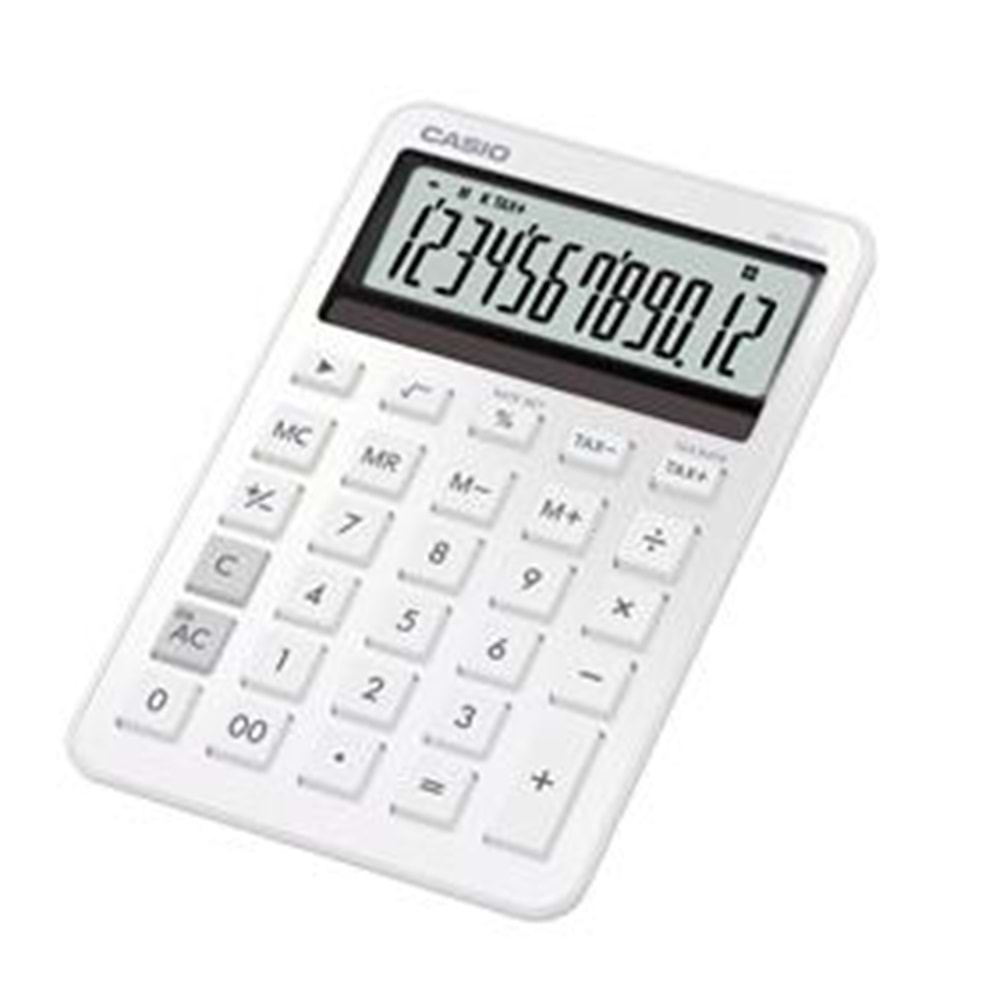Casio MS-20DQ-WE 12 Hane Beyaz Üstü Hesap Makinesi